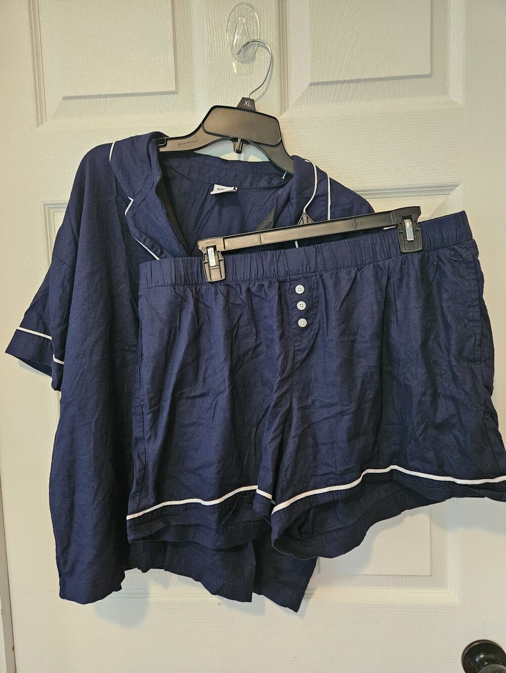 Sonoma Navy Blue Women's Lounge Shorts with White Piping